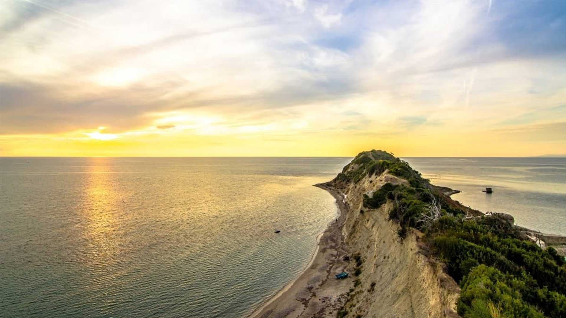 Cape of Rodon from Durres Albania