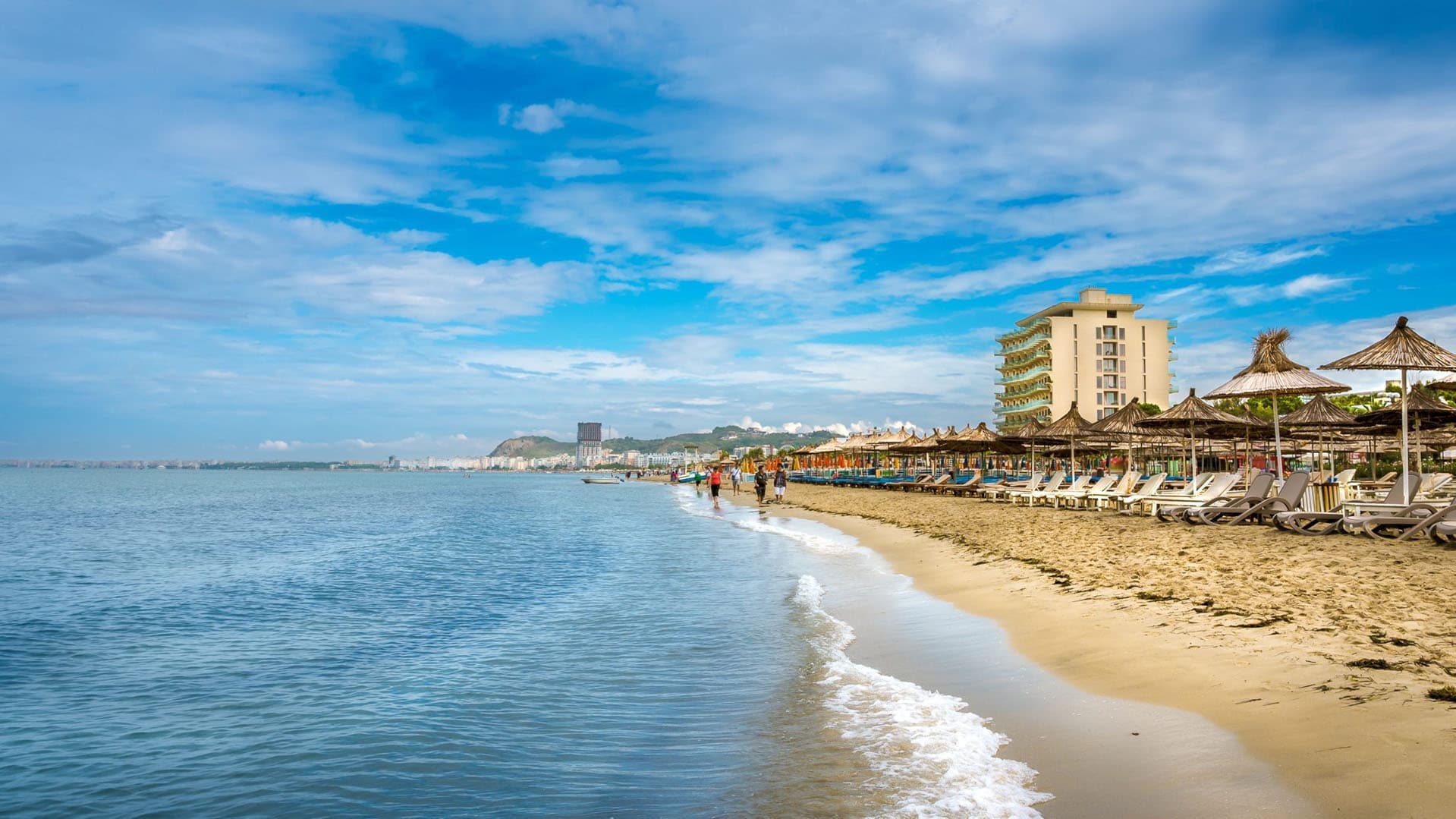 Golem Beach near Durres Albania