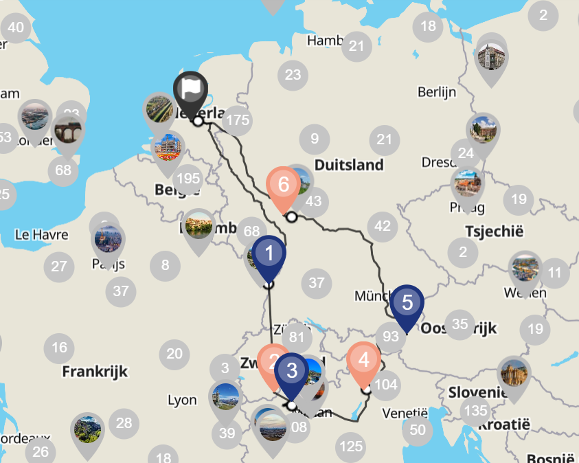 Autorondreis Zwitserland, Italië en Oostenrijk afbeelding