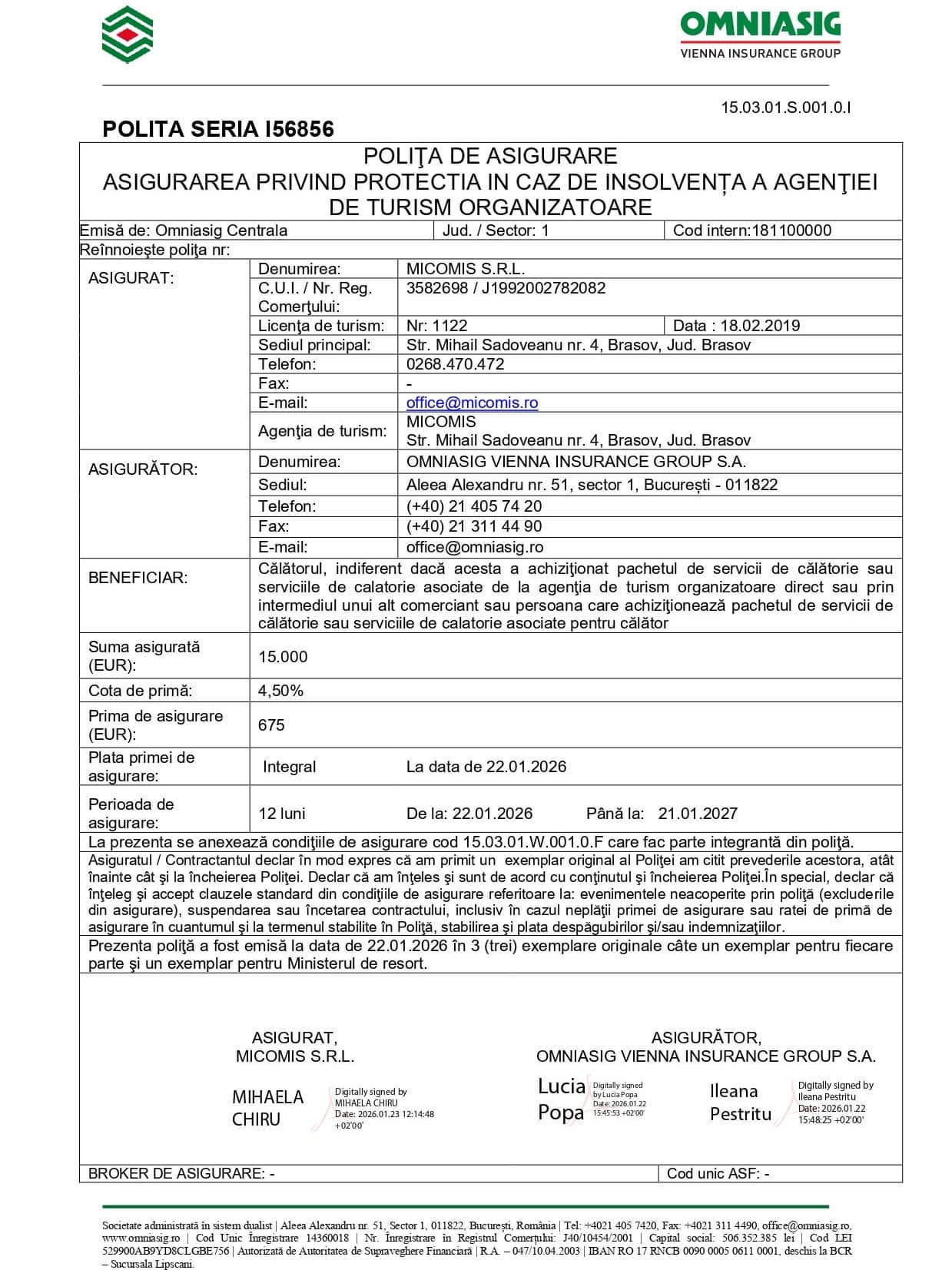 Poliță de asigurare