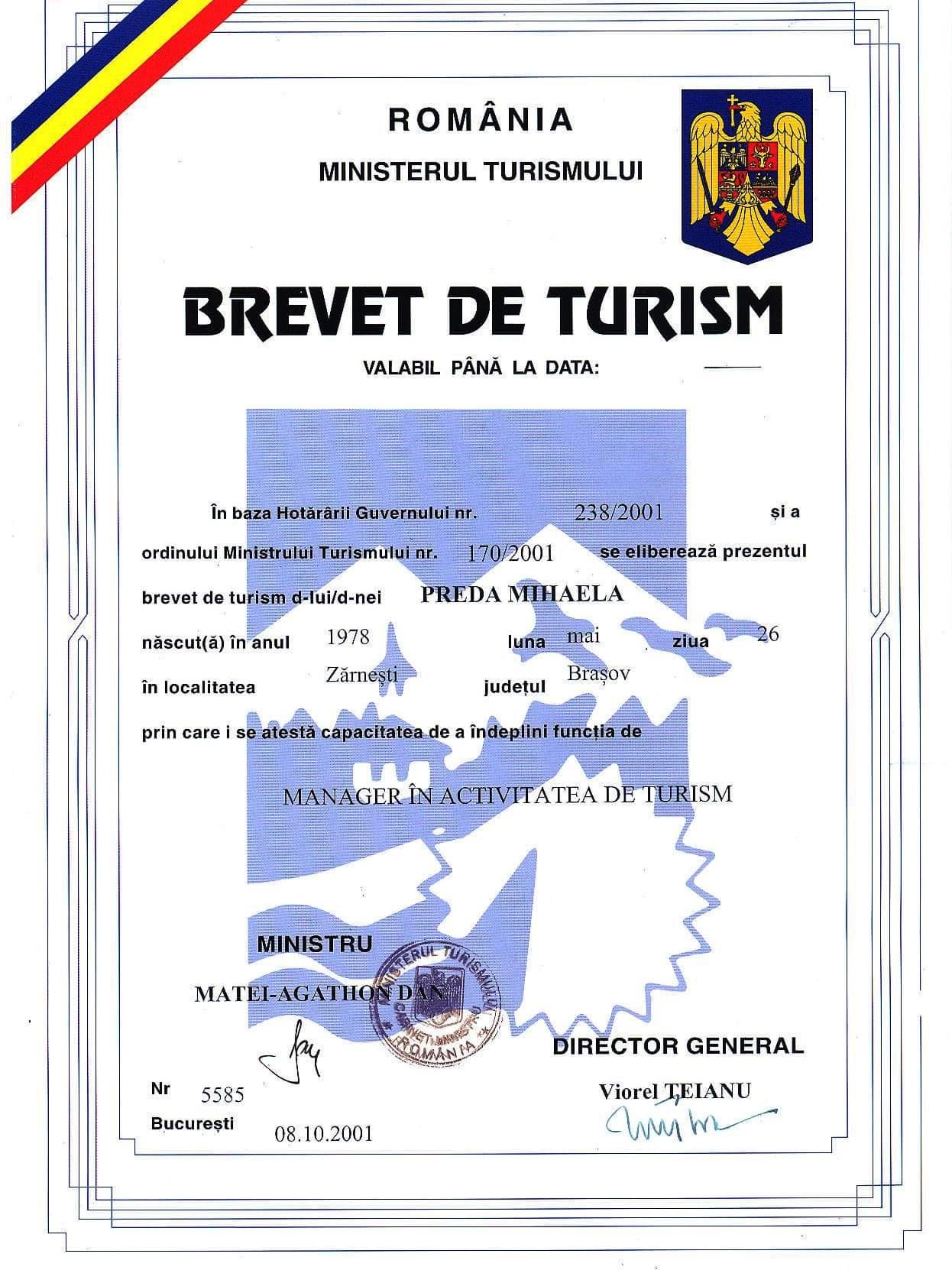 Brevet de turism